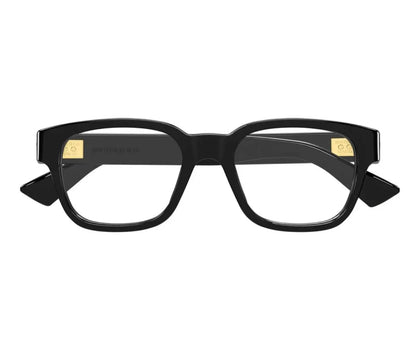 Black eyeglasses on a white background