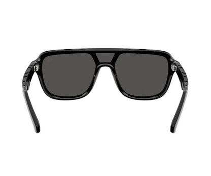 Black sunglasses with dark lenses on a white background