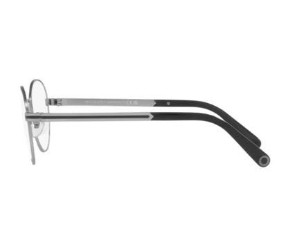 Eyeglasses with a gold frame on a white background