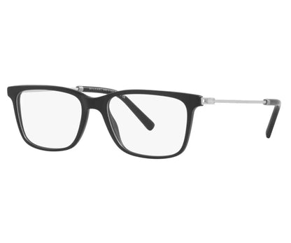 Black eyeglasses on a white background