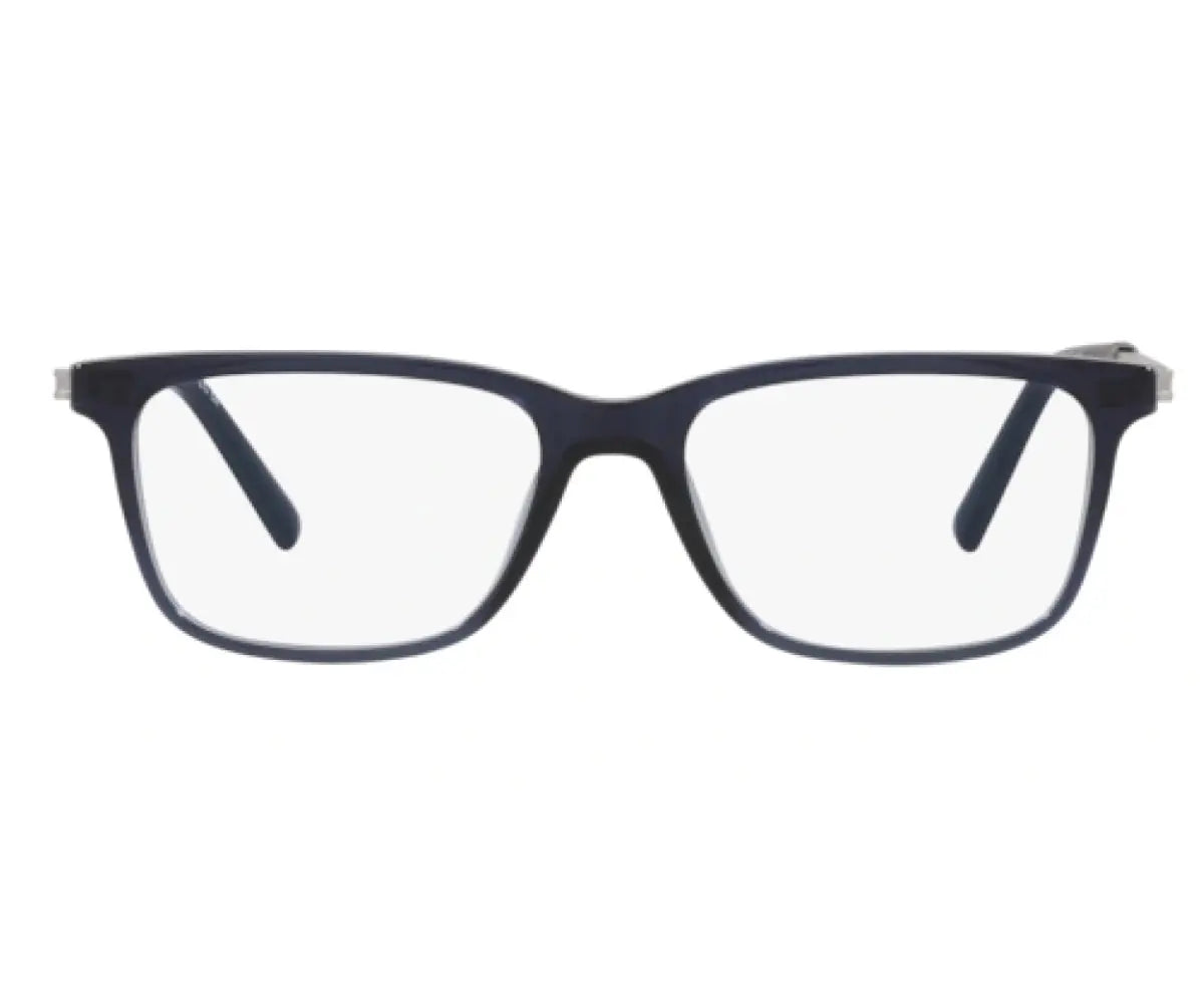 Black eyeglasses on a white background