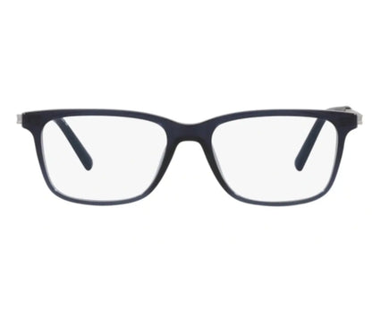 Black eyeglasses on a white background