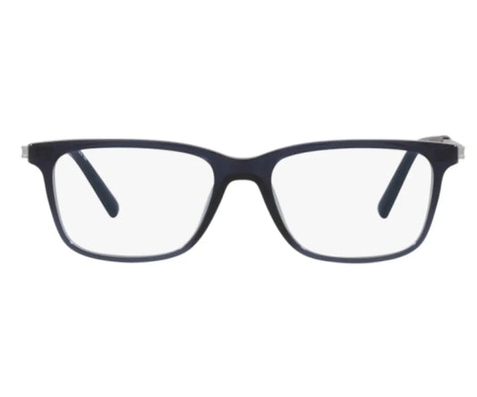Black eyeglasses on a white background