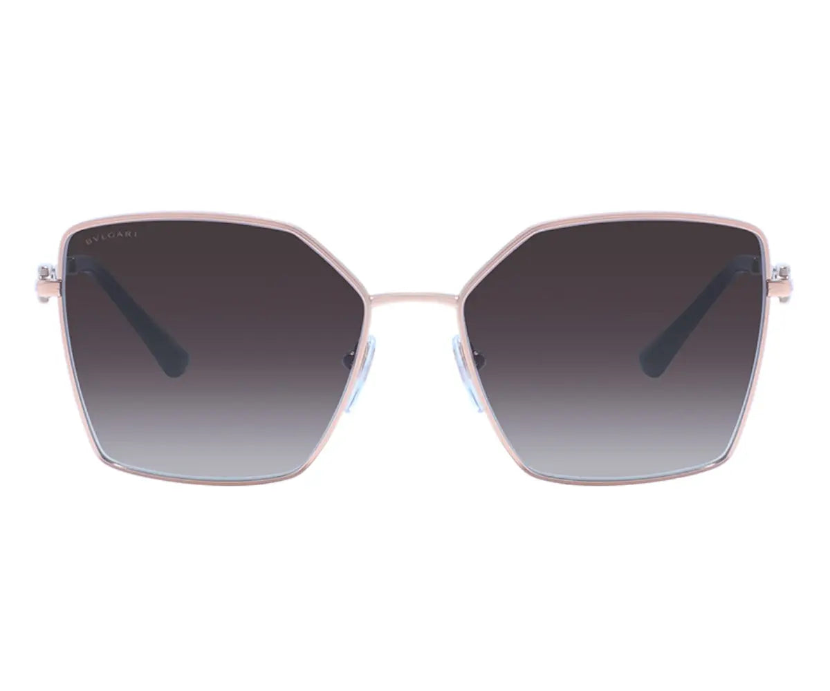 Sunglasses with gradient lenses on a white background