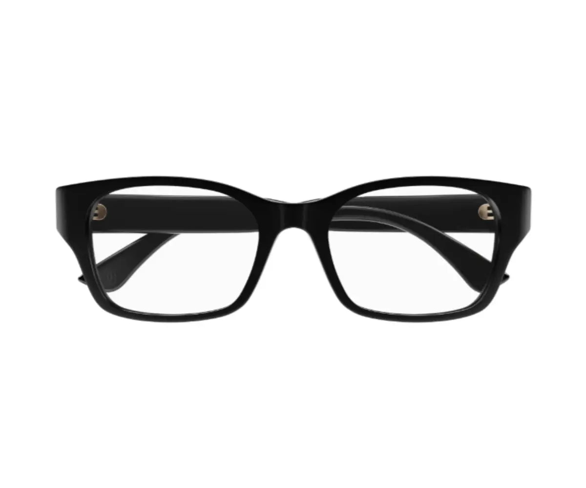 Black cat-eye glasses on a white background