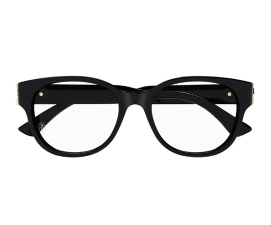 Black eyeglasses on a white background