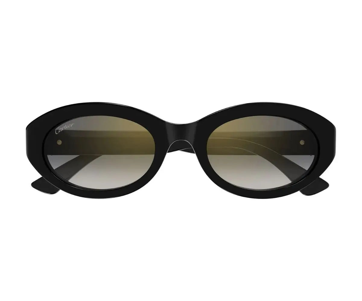Black sunglasses with gradient lenses on a white background