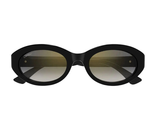 Black sunglasses with gradient lenses on a white background