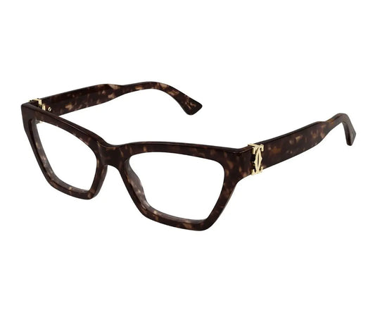 Brown tortoiseshell eyeglasses on a white background