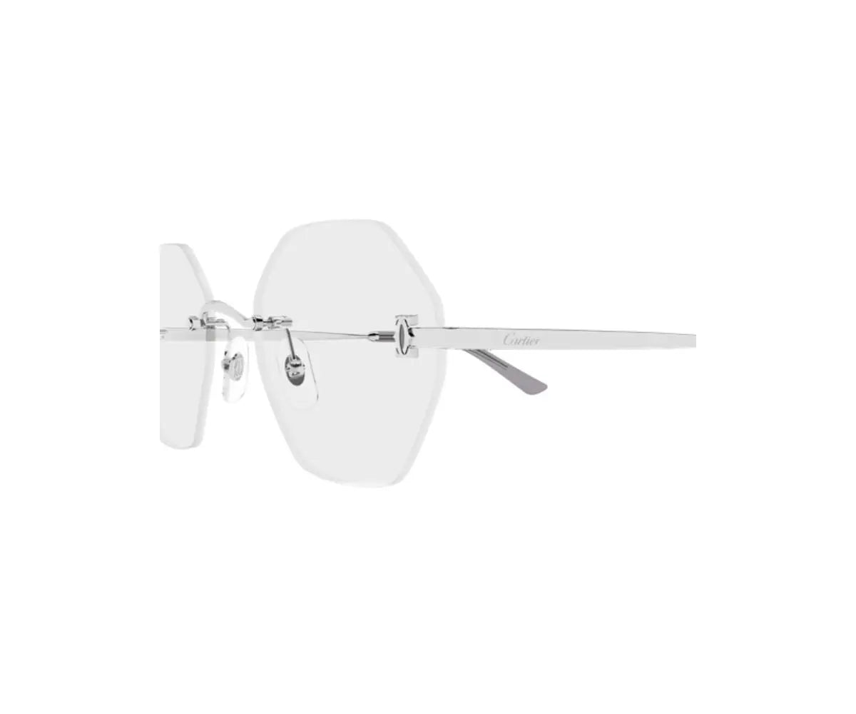 Sunglasses with a white frame on a white background