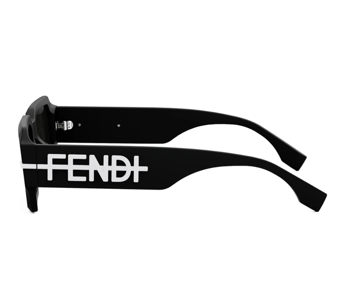 Black Fendi sunglasses on a white background