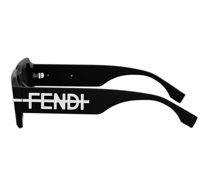 Black Fendi sunglasses on a white background