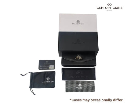 Maybach eyewear case set with logo on a white background