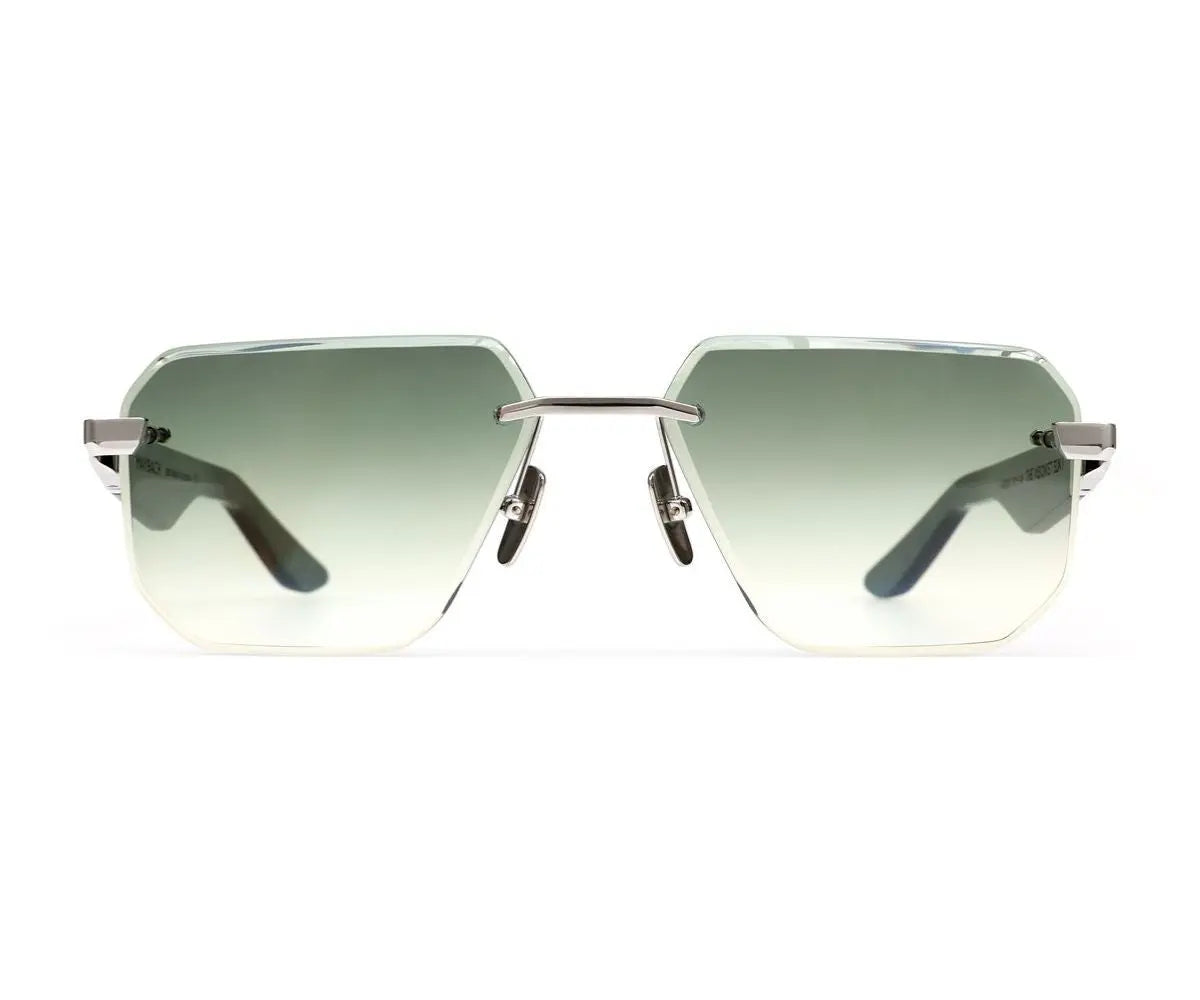 Sunglasses with gradient lenses on a white background