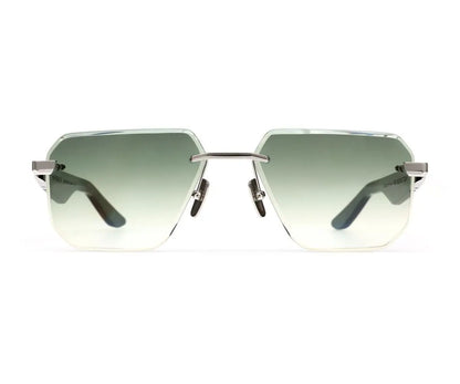 Sunglasses with gradient lenses on a white background