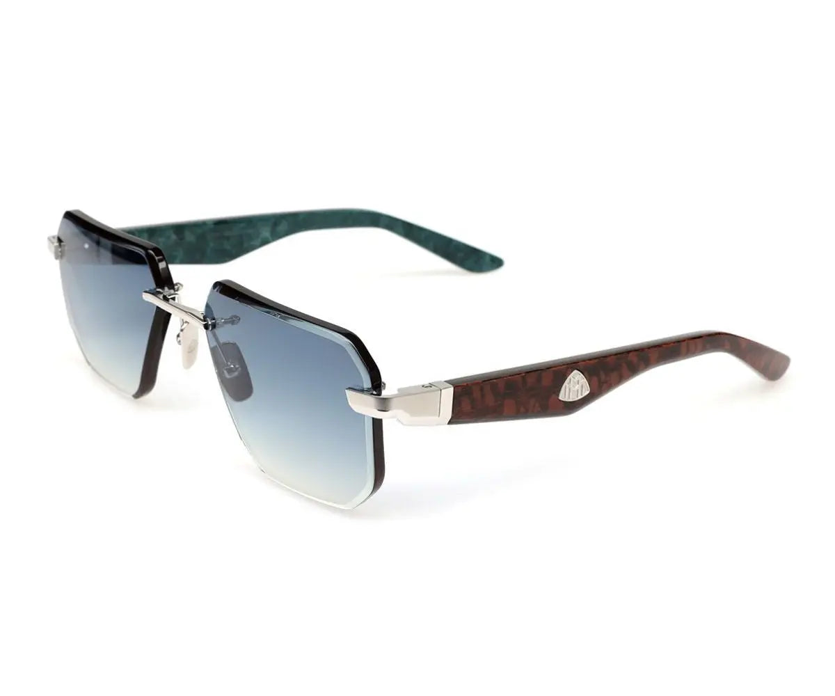 Two pairs of sunglasses with different frame designs on a white background