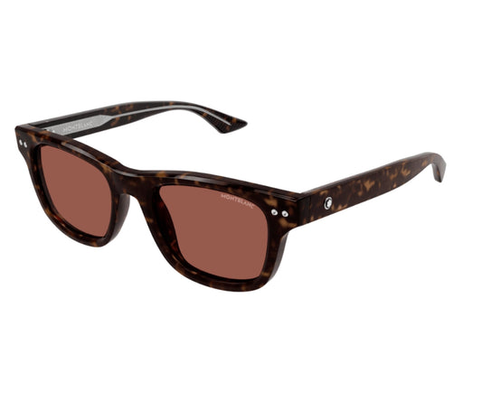 Sunglasses with tortoiseshell frame and brown lenses on a white background