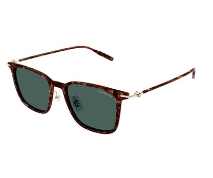 Sunglasses with tortoiseshell frame and dark lenses on a white background