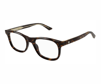 Brown eyeglasses on a white background