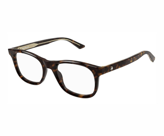 Brown eyeglasses on a white background