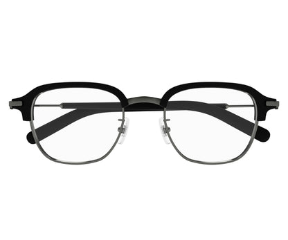 Black eyeglasses on a white background