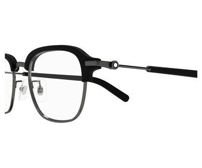 Black eyeglasses on a white background