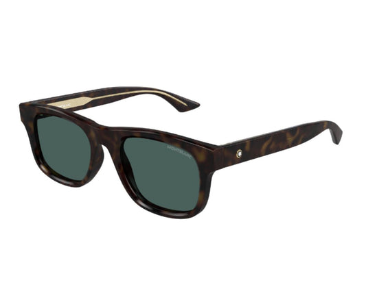 Sunglasses with tortoiseshell frame and dark lenses on a white background