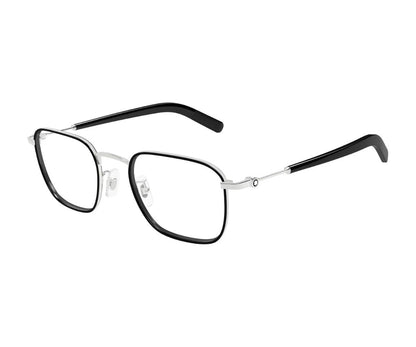 Eyeglasses with black frames on a white background