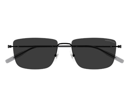 Black sunglasses with a white background
