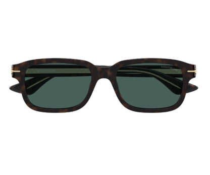 Sunglasses with tortoiseshell frame and dark lenses on a white background