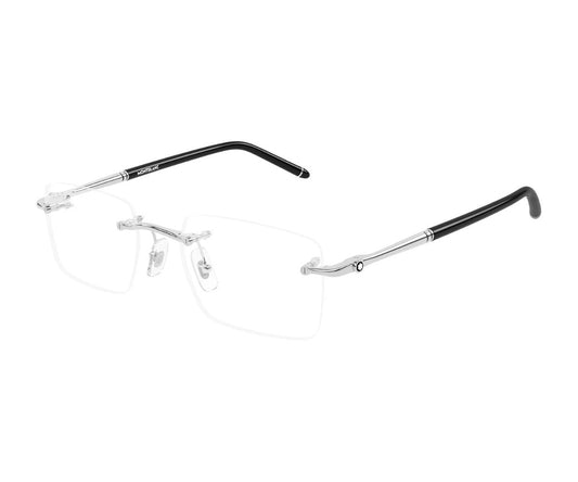 Black rimmed eyeglasses on a white background