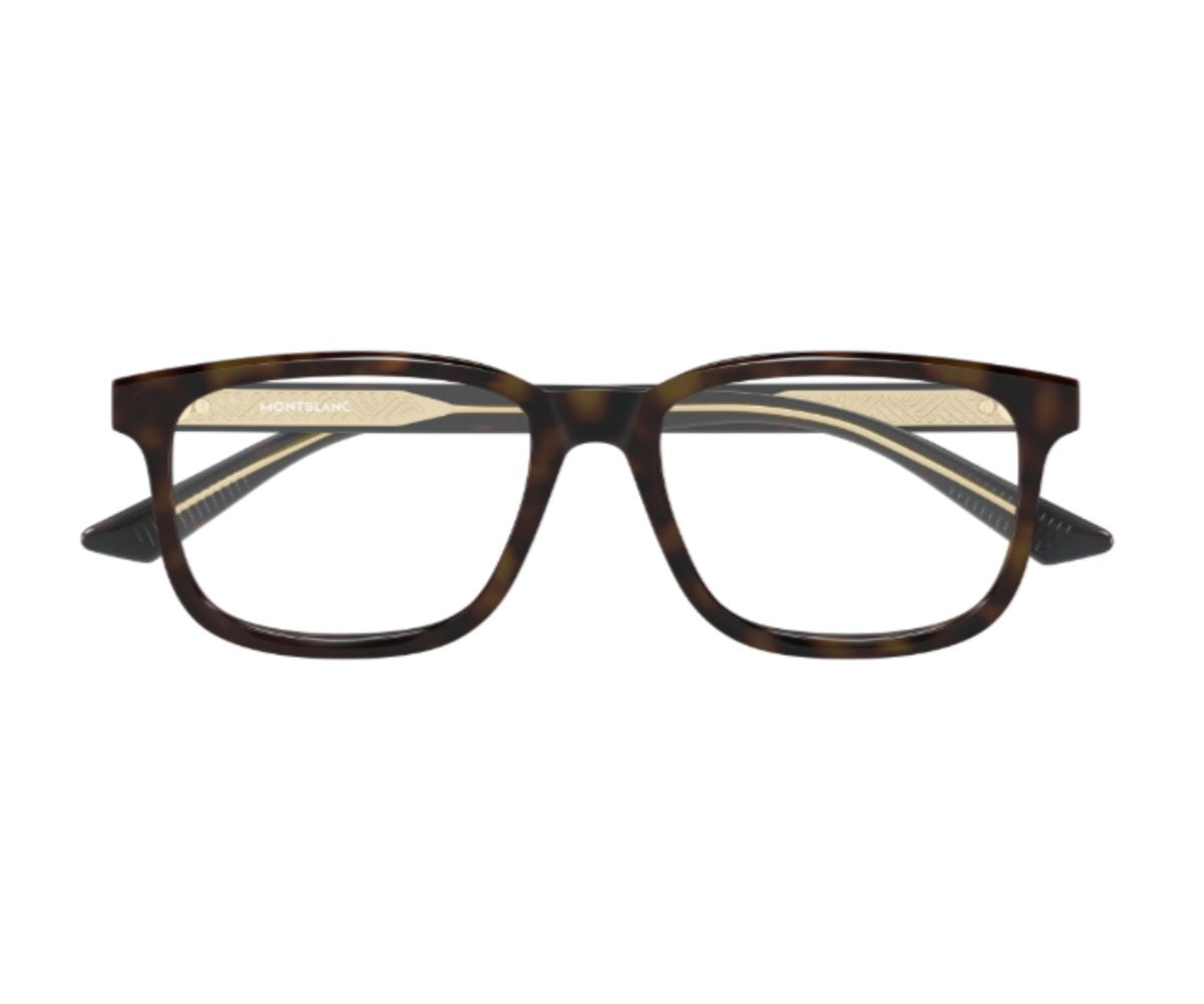 Brown eyeglasses on a white background