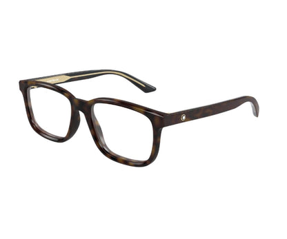 Brown eyeglasses on a white background