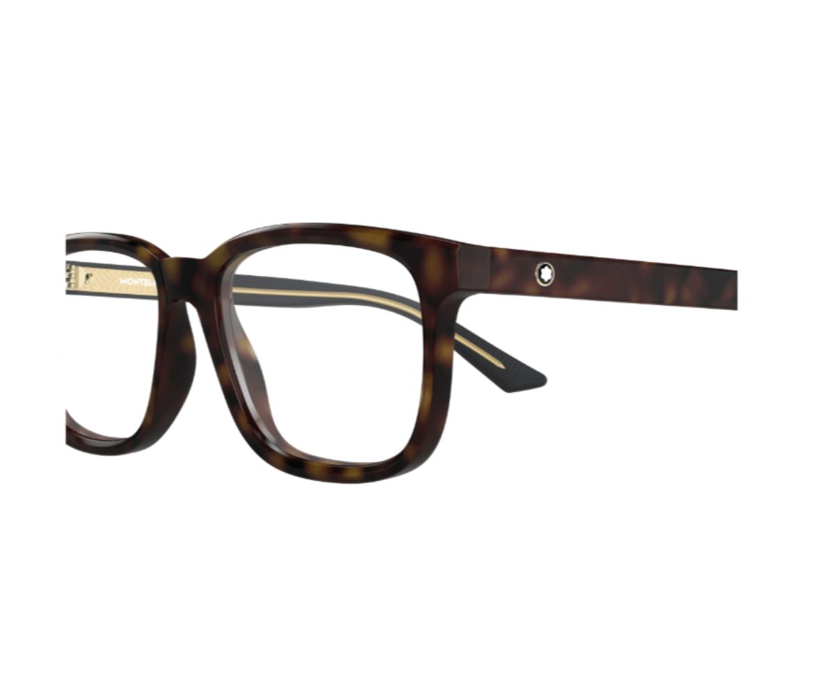 Tortoiseshell eyeglasses on a white background