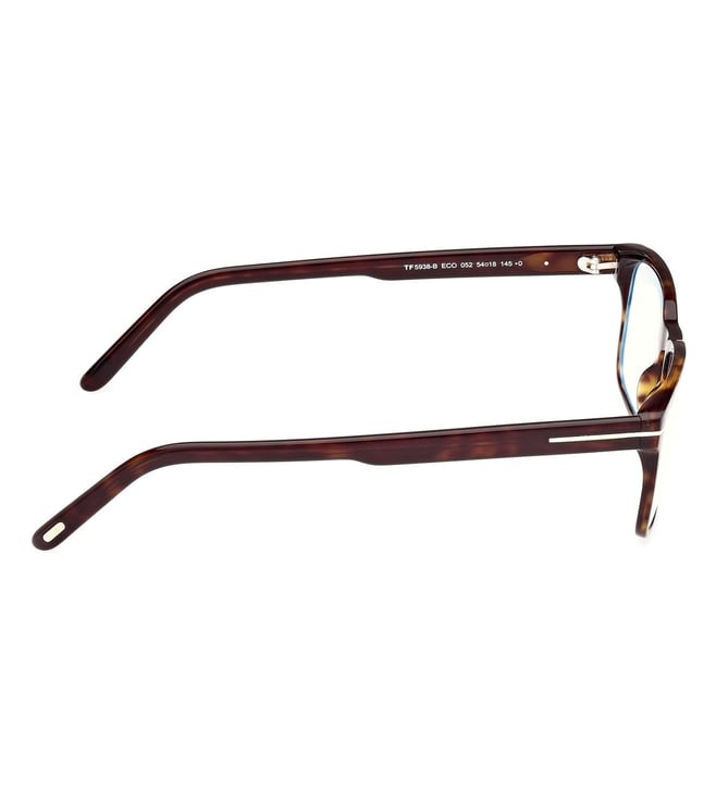 Tom Ford FT5938-B 052 Dark Havana Rectangular Eyeglasses