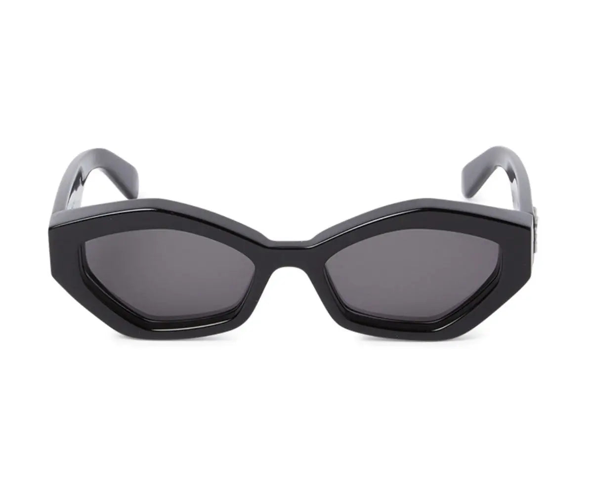Black cat-eye sunglasses on a white background