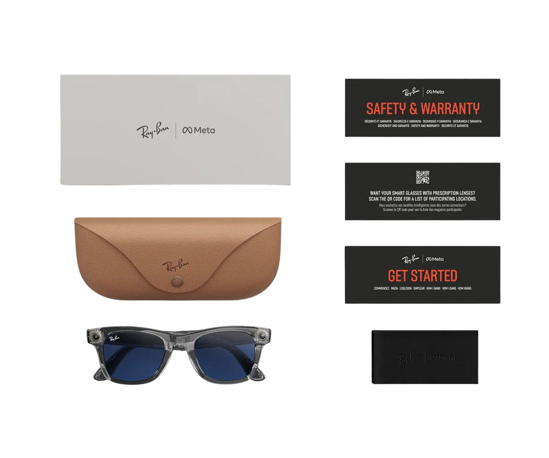 RW4012 Meta Wayfarer Large (GEN 2) Transparent Grey Clear Sapphire 6840/MF 50