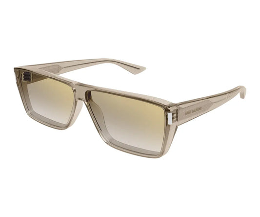 Sunglasses with gradient lenses on a white background