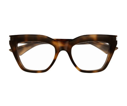 Tortoiseshell cat-eye glasses on a white background
