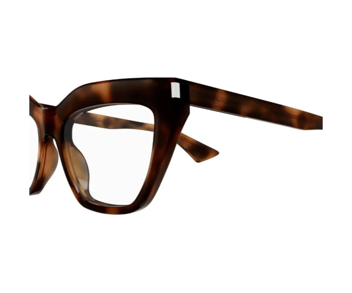 Tortoiseshell cat-eye glasses on a white background