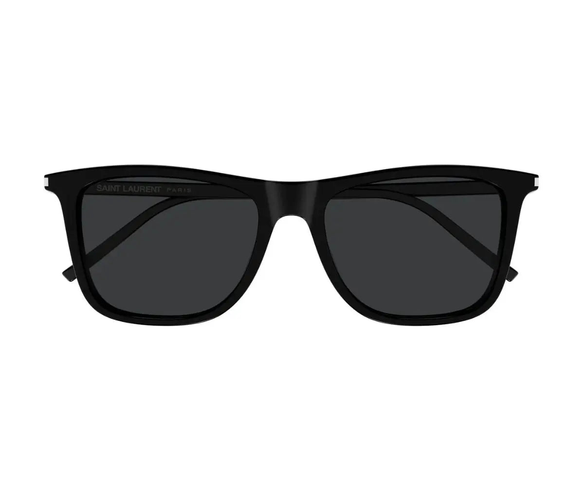 Black sunglasses with a white background