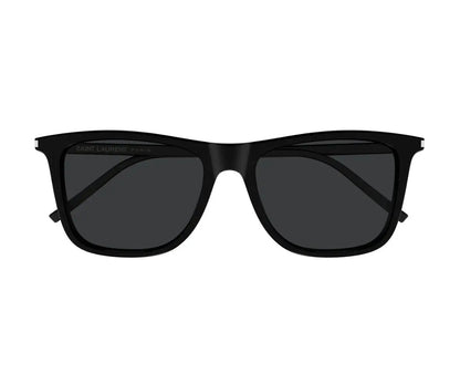 Black sunglasses with a white background