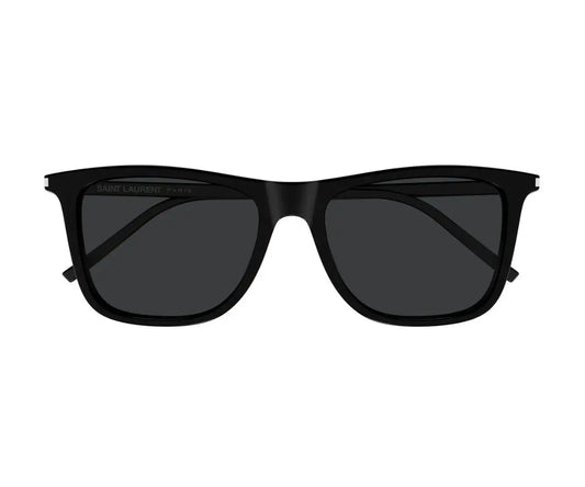 Black sunglasses with a white background