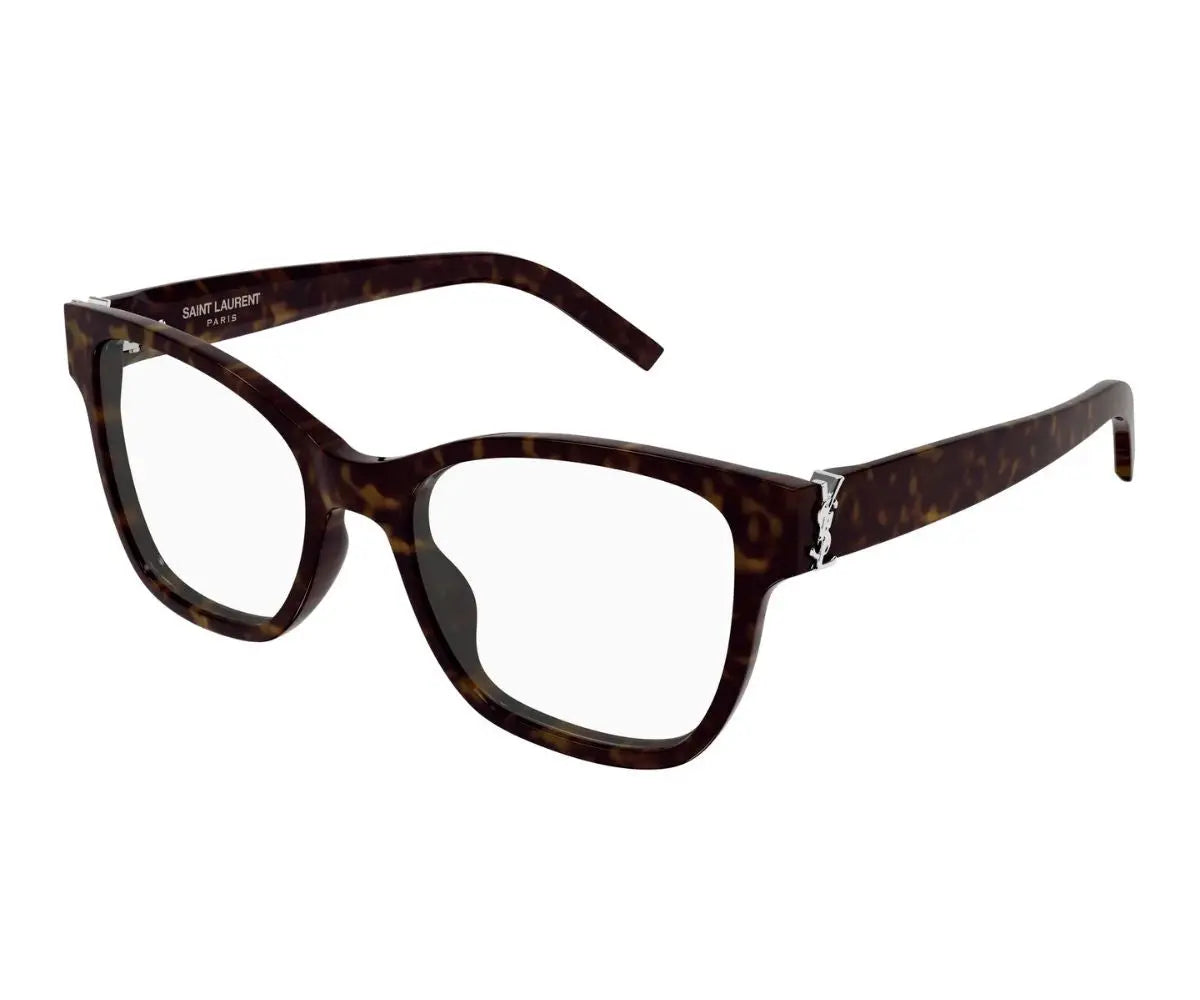 Tortoiseshell cat-eye glasses on a white background