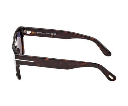 Sunglasses with tortoiseshell frame on a white background