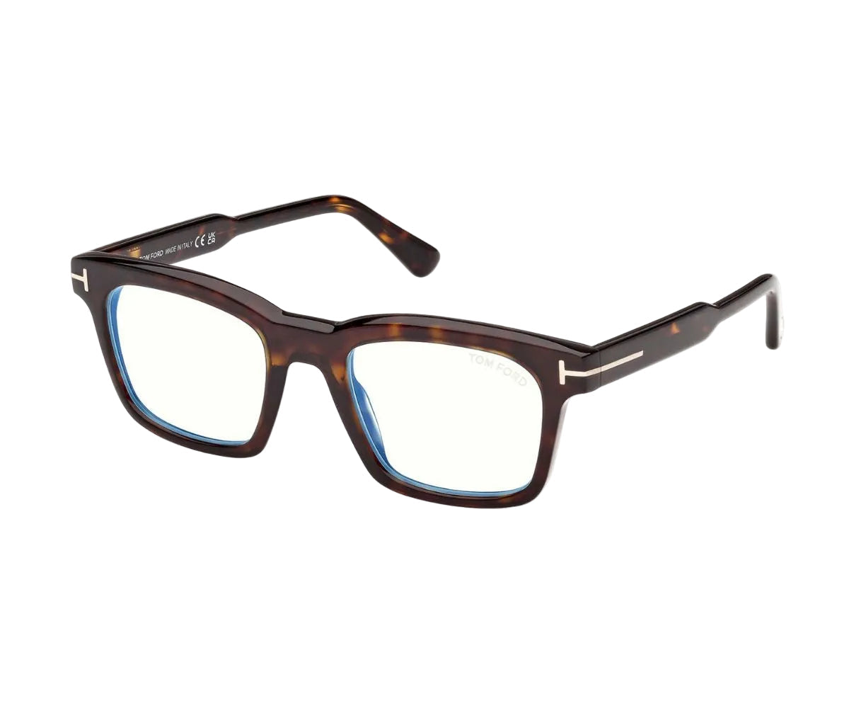 Brown tortoiseshell eyeglasses on a white background