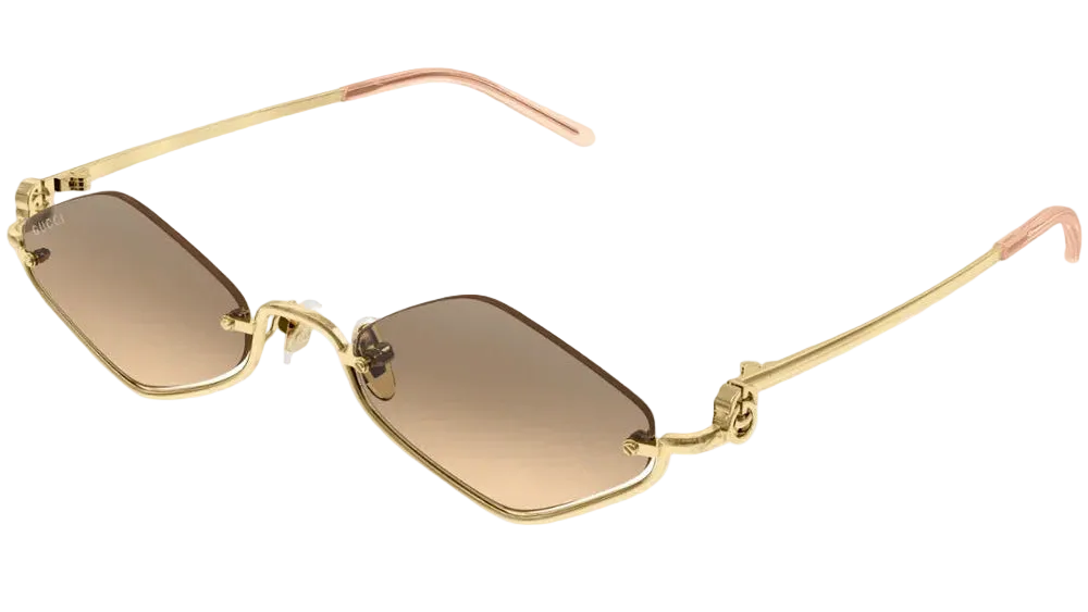 Gucci GG1604S 003 Gold Geometric Sunglasses
