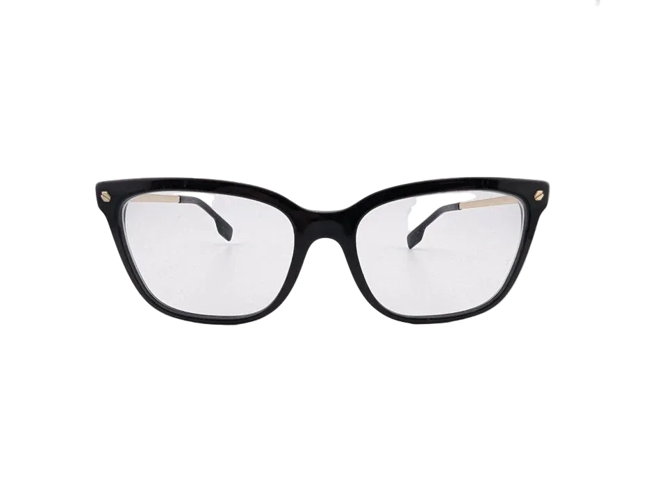 Black eyeglasses on a white background