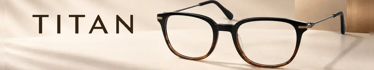 TITAN TC1091UFP1MBRV brown full-rim eyeglasses on a premium warm ivory background